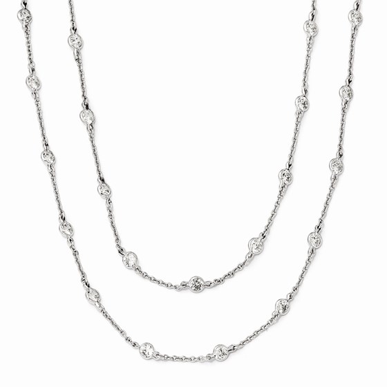 Sterling Silver Zirconia Necklace Sterling Silver Zirconia Necklace
